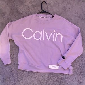COPY - Calvin Klein purple slightly cropped sweatshirt
